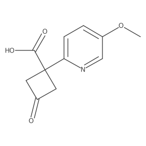 1-(5-Methoxypyridin-2-yl)-3-oxocyclobutane-1-carboxylic acid Structure