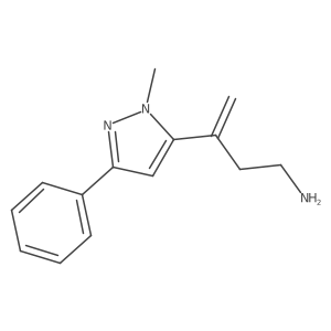 3-(1-methyl-3-phenyl-1H-pyrazol-5-yl)but-3-en-1-amine Structure