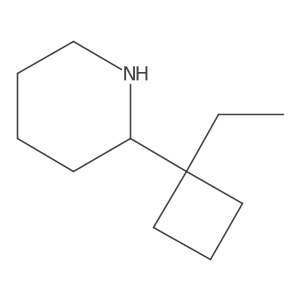 2-(1-Ethylcyclobutyl)piperidine结构式