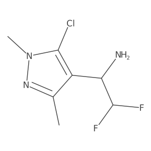 1-(5-chloro-1,3-dimethyl-1H-pyrazol-4-yl)-2,2-difluoroethan-1-amine Structure