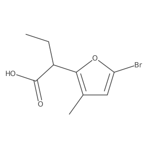 2-(5-Bromo-3-methylfuran-2-yl)butanoic acid Structure