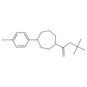 1-(6-Chloro-3-pyridyl)-4-tert-butoxycarbonyl homopiperazine结构式