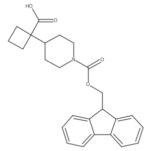 1-(1-{[(9H-fluoren-9-yl)methoxy]carbonyl}piperidin-4-yl)cyclobutane-1-carboxylic acid Structure