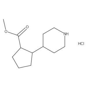 Methyl 2-piperidin-4-ylcyclopentane-1-carboxylate;hydrochloride Structure