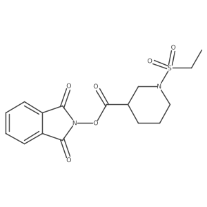 1,3-dioxo-2,3-dihydro-1H-isoindol-2-yl 1-(ethanesulfonyl)piperidine-3-carboxylate结构式