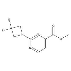 Methyl 2-(3,3-difluoroazetidin-1-yl)pyrimidine-4-carboxylate结构式