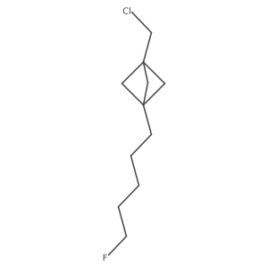 1-(Chloromethyl)-3-(5-fluoropentyl)bicyclo[1.1.1]pentane结构式