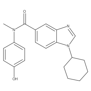1H-Benzimidazole-5-carboxamide, 1-cyclohexyl-N-(4-hydroxyphenyl)-N-methyl- Structure