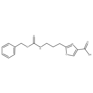 2-(3-(((Benzyloxy)carbonyl)amino)propyl)oxazole-4-carboxylic acid结构式