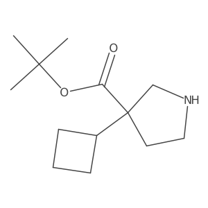 Tert-butyl 3-cyclobutylpyrrolidine-3-carboxylate Structure
