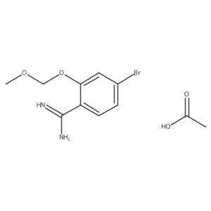 Acetic acid;4-bromo-2-(methoxymethoxy)benzenecarboximidamide结构式