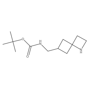 tert-butyl N-{[(4r,6r)-1-azaspiro[3.3]heptan-6-yl]methyl}carbamate Structure