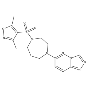 1-[(3,5-Dimethyl-1,2-oxazol-4-yl)sulfonyl]-4-{[1,2,4]triazolo[4,3-b]pyridazin-6-yl}-1,4-diazepane Structure