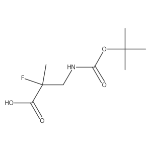 3-{[(Tert-butoxy)carbonyl]amino}-2-fluoro-2-methylpropanoic acid Structure