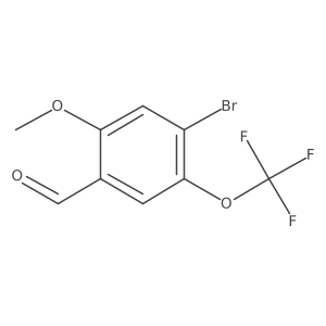 4-Bromo-2-methoxy-5-(trifluoromethoxy)benzaldehyde Structure