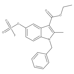 Ethyl 1-benzyl-5-fluorosulfonyloxy-2-methylindole-3-carboxylate结构式