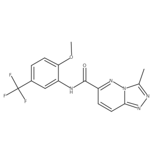 N-[2-Methoxy-5-(trifluoromethyl)phenyl]-3-methyl-[1,2,4]triazolo[4,3-b]pyridazine-6-carboxamide Structure