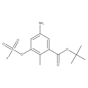 Tert-butyl 5-amino-3-[(fluorosulfonyl)oxy]-2-methylbenzoate结构式