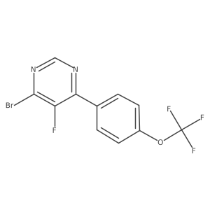 4-Bromo-5-fluoro-6-[4-(trifluoromethoxy)phenyl]pyrimidine Structure