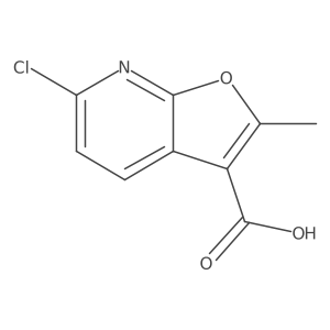 6-Chloro-2-methylfuro[2,3-b]pyridine-3-carboxylic acid结构式