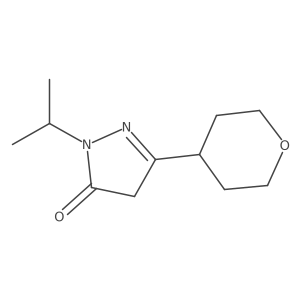 3-(oxan-4-yl)-1-(propan-2-yl)-4,5-dihydro-1H-pyrazol-5-one结构式