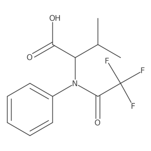 (2S)-3-methyl-2-(2,2,2-trifluoro-N-phenylacetamido)butanoic acid结构式