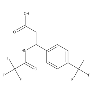 (3R)-3-(2,2,2-trifluoroacetamido)-3-[4-(trifluoromethyl)phenyl]propanoic acid结构式