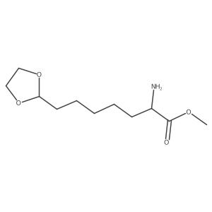 Methyl 2-amino-7-(1,3-dioxolan-2-yl)heptanoate结构式