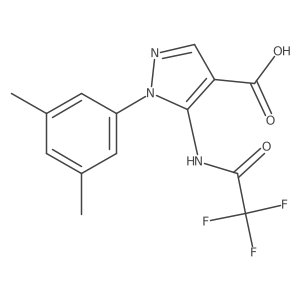 1-(3,5-dimethylphenyl)-5-(2,2,2-trifluoroacetamido)-1H-pyrazole-4-carboxylic acid Structure