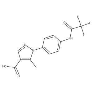 5-methyl-1-[4-(2,2,2-trifluoroacetamido)phenyl]-1H-pyrazole-4-carboxylic acid结构式