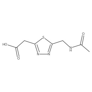 2-[5-(Acetamidomethyl)-1,3,4-thiadiazol-2-yl]acetic acid结构式