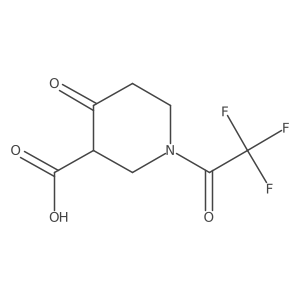 4-Oxo-1-(2,2,2-trifluoroacetyl)piperidine-3-carboxylic acid结构式