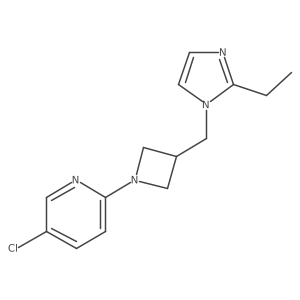 5-chloro-2-{3-[(2-ethyl-1H-imidazol-1-yl)methyl]azetidin-1-yl}pyridine结构式