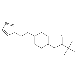2,2-dimethyl-N-{1-[2-(1H-1,2,3-triazol-1-yl)ethyl]piperidin-4-yl}propanamide Structure