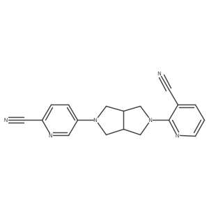 2-[5-(6-Cyanopyridin-3-yl)-octahydropyrrolo[3,4-c]pyrrol-2-yl]pyridine-3-carbonitrile Structure