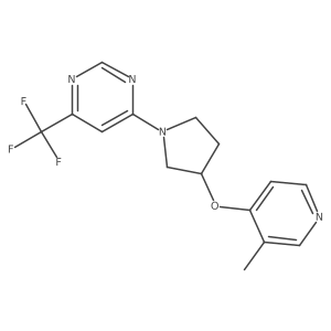 4-{3-[(3-Methylpyridin-4-yl)oxy]pyrrolidin-1-yl}-6-(trifluoromethyl)pyrimidine结构式