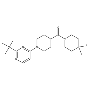 2-Tert-butyl-4-[4-(4,4-difluoropiperidine-1-carbonyl)piperidin-1-yl]pyrimidine Structure