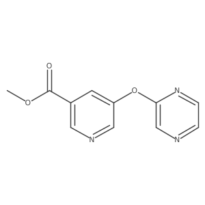 Methyl 5-(pyrazin-2-yloxy)pyridine-3-carboxylate结构式