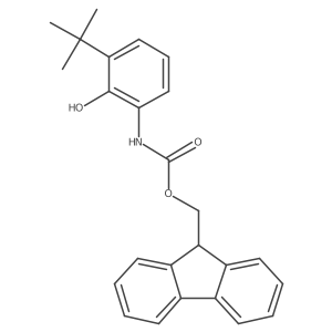 (9H-fluoren-9-yl)methyl N-(3-tert-butyl-2-hydroxyphenyl)carbamate结构式