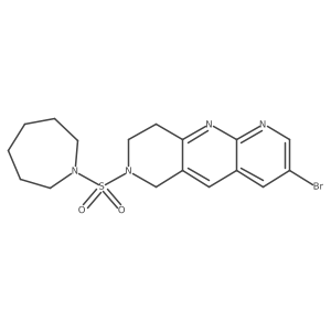 1-({3-bromo-6H,7H,8H,9H-pyrido[2,3-b]1,6-naphthyridin-7-yl}sulfonyl)azepane Structure