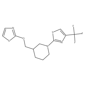 3-[(1,3-Thiazol-2-yloxy)methyl]-1-[4-(trifluoromethyl)-1,3-thiazol-2-yl]piperidine Structure