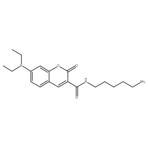 N-(5-Aminopentyl)-7-(diethylamino)-2-oxo-2H-chromene-3-carboxamide结构式