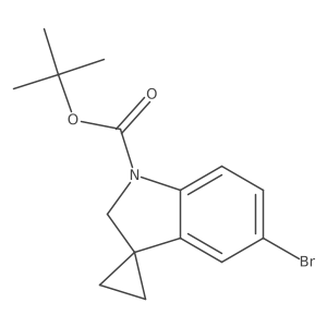 tert-Butyl 5'-bromospiro[cyclopropane-1,3'-indoline]-1'-carboxylate Structure