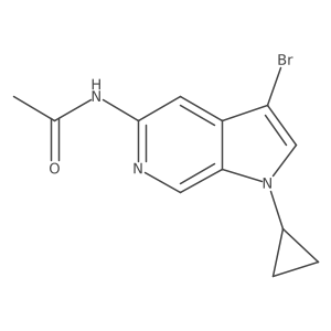 N-(3-Bromo-1-cyclopropyl-1H-pyrrolo[2,3-c]pyridin-5-yl)acetamide结构式