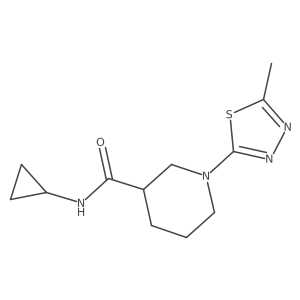 N-cyclopropyl-1-(5-methyl-1,3,4-thiadiazol-2-yl)piperidine-3-carboxamide Structure