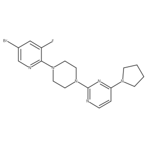 2-[4-(5-Bromo-3-fluoropyridin-2-yl)piperazin-1-yl]-4-(pyrrolidin-1-yl)pyrimidine Structure