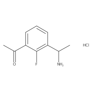 (R)-1-(3-(1-Aminoethyl)-2-fluorophenyl)ethan-1-one hydrochloride Structure