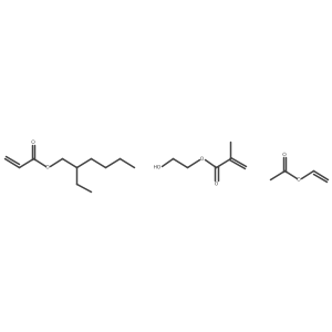 Ethenyl acetate;2-ethylhexyl prop-2-enoate;2-hydroxyethyl 2-methylprop-2-enoate结构式