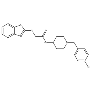2-(1,3-benzothiazol-2-ylsulfanyl)-N-{1-[(4-chlorophenyl)methyl]piperidin-4-yl}acetamide Structure