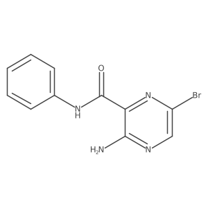 3-amino-6-bromo-N-phenylpyrazine-2-carboxamide Structure